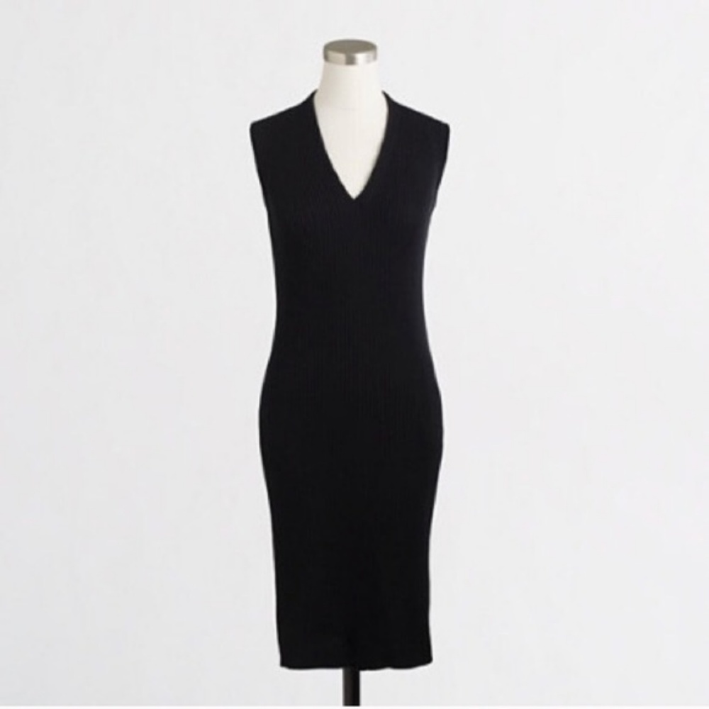 NWT J Crew black sweater tank dress